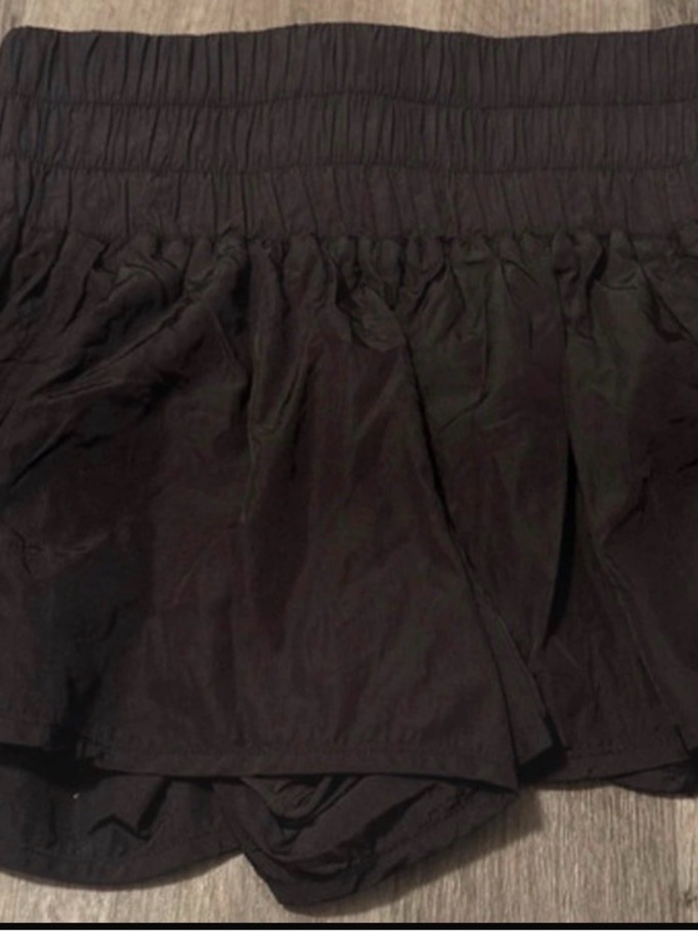 FP Movement by Free People Black Athletic shorts with Smocked Waist